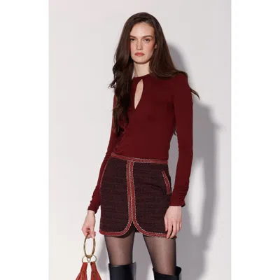 Walter Baker Charlie Top In Burgundy