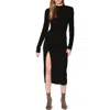 Walter Baker Connie Long Sleeve Dress In Black
