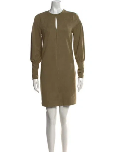 Pre-owned Walter Baker Crew Neck Knee-length Dress In Green