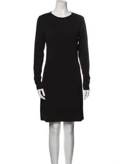 Pre-owned Walter Baker Crew Neck Mini Dress In Black