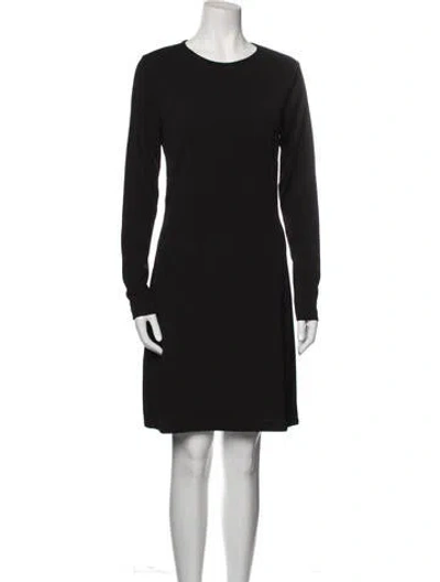 Pre-owned Walter Baker Crew Neck Mini Dress In Black