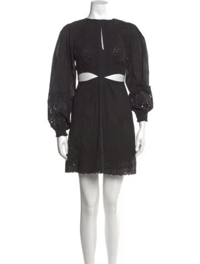 Pre-owned Walter Baker Crew Neck Mini Dress In Gray