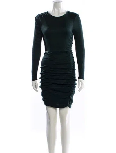Pre-owned Walter Baker Crew Neck Mini Dress In Green