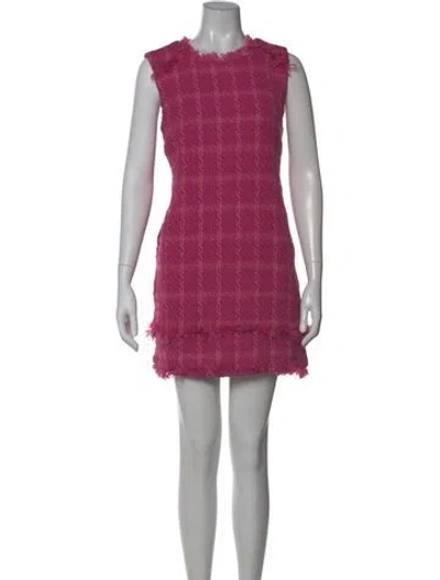 Pre-owned Walter Baker Crew Neck Mini Dress In Purple