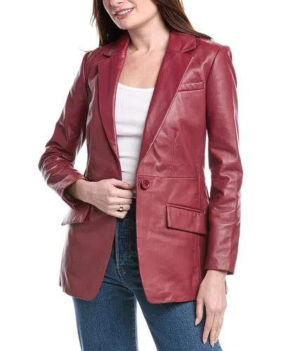 Walter Baker Crosby By Mollie Burch Palmer Linen-blend Top In Red