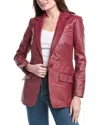 Walter Baker Crosby By Mollie Burch Palmer Linen-blend Top In Red