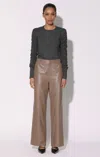 Walter Baker Cyrus Easy Fit Leather Pant In Green