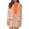 Walter Baker Damon Tweed Blazer Jacket In Malibu Orange