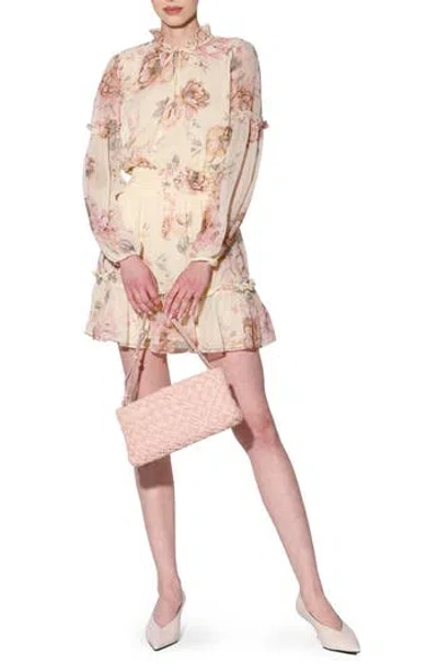 Walter Baker Darlene Long Sleeve Dress In Neutral