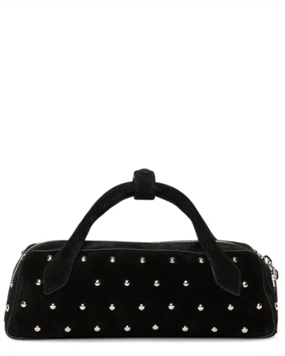 Walter Baker Delilah Mini Suede Stud Satchel In Black