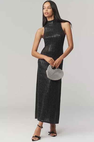 Walter Baker Eden Sequin Maxi Dress In Black