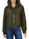 Walter Baker Elias Womens Puffer Long Sleeves Bomber Jacket In Green