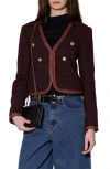 Walter Baker Elodie Tweed Jacket In Brown