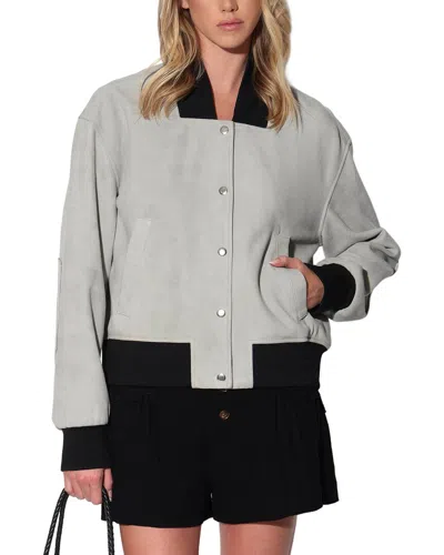 Walter Baker Emilio Leather Jacket In Gray