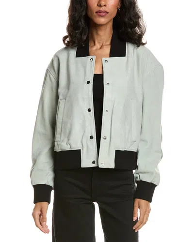 Walter Baker Emilio Leather Jacket In Blue