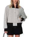 Walter Baker Emilio Leather Jacket In Gray