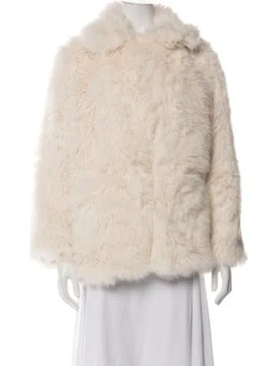 Pre-owned Walter Baker Faux Fur Jacket W/ Tags In Neutrals
