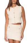 Walter Baker Gemma Cable Stitch Sweater Tank In Cream