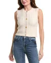 Walter Baker Gemma Cable Stitch Sweater Tank In White