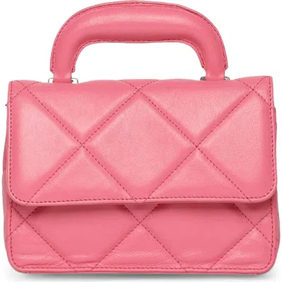Walter Baker Genevieve Mini Leather Top Handle Bag In Pink Lotus