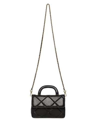 Walter Baker Genevieve Mini Leather Top Handle In Black