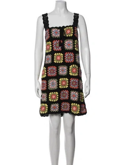 Pre-owned Walter Baker Graphic Print Mini Dress In Multicolor