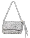 Walter Baker Halston Woven Flap Shoulder Bag In Gray