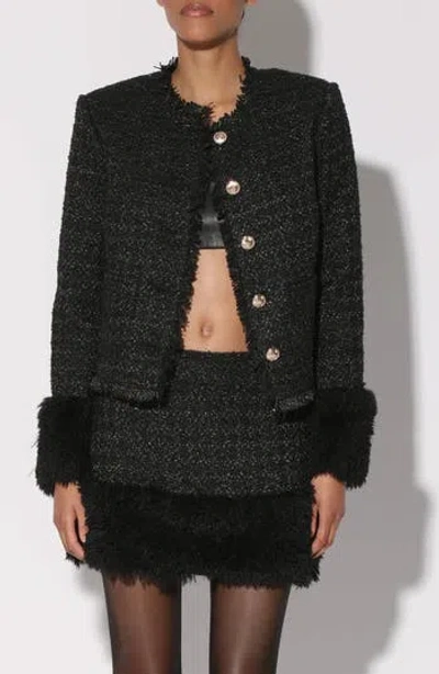 Walter Baker Harper High Waist Tweed Skirt In Magic Tweed