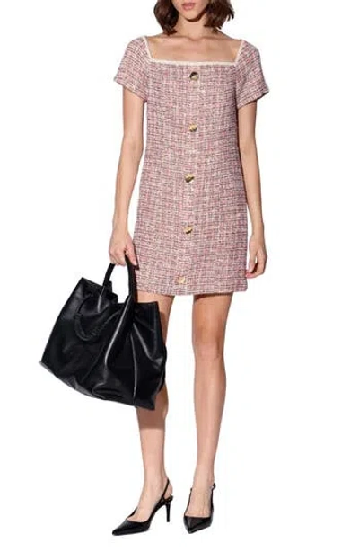 Walter Baker Hayden Tweed Minidress In Brown
