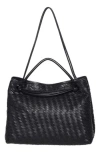 Walter Baker Hazel Large Leather Tote In Black