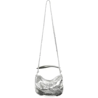 Walter Baker Hazel Mini Hobo Crossbody Bag In Silver