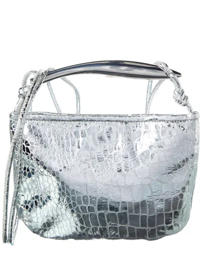Walter Baker Hazel Mini Leather Hobo Bag In Silver