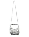 Walter Baker Hazel Mini Woven Leather Hobo In Silver