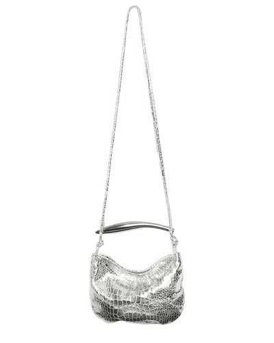Walter Baker Hazel Mini Woven Leather Hobo In Silver