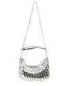 Walter Baker Hazel Woven Leather Hobo In Silver