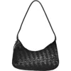 Walter Baker Hazel Woven Leather Shoulder Bag In Black
