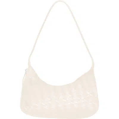 Walter Baker Hazel Woven Leather Shoulder Bag In Oyster