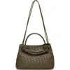 Walter Baker Hazel Woven Tote Bag In Dark Olive