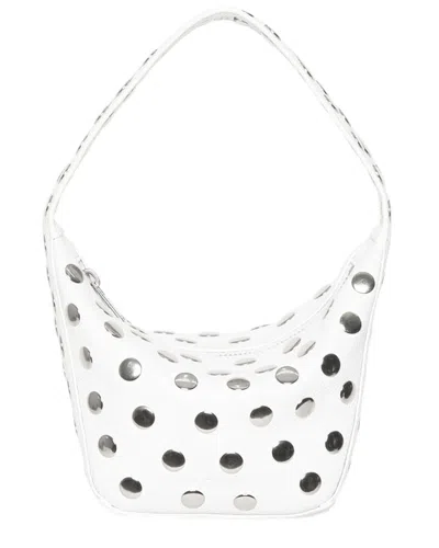 Walter Baker Hendrix Micro Mini Leather Hobo Bag In White