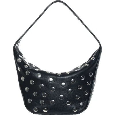 Walter Baker Hendrix Stud Leather Shoulder Bag In Black