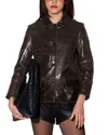 Walter Baker Hillary Leather Jacket In Brown