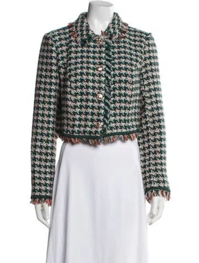 Pre-owned Walter Baker Houndstooth Print Jacket W/ Tags In Green