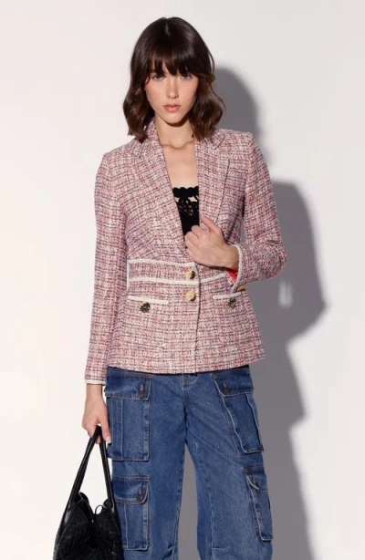 Walter Baker Huxley Canyon Tweed Blazer In Pink