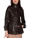 Walter Baker Imani Leather Jacket In Brown