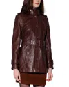 Walter Baker Imani Leather Jacket In Brown