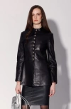 Walter Baker Isabella Leather Jacket In Animal Print