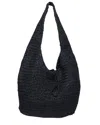 Walter Baker Issey Raffia Hobo Bag In Black
