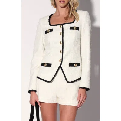 Walter Baker Jacey Tweed Jacket In Metallic