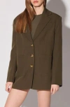 Walter Baker Jagger Oversize Blazer In Green