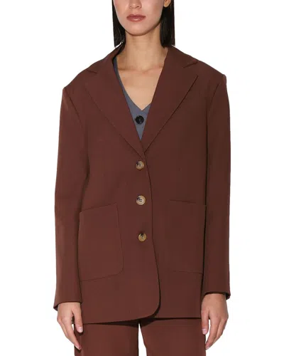 Walter Baker Jagger Oversized Fit Blazer In Brown